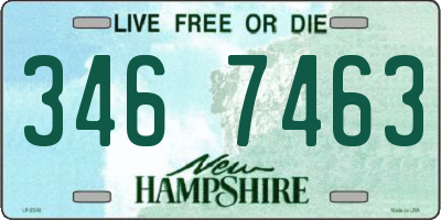 NH license plate 3467463