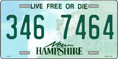 NH license plate 3467464