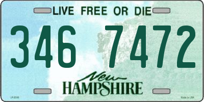 NH license plate 3467472