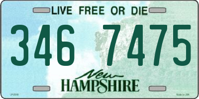 NH license plate 3467475