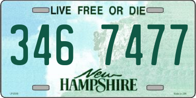 NH license plate 3467477