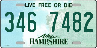 NH license plate 3467482