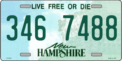 NH license plate 3467488