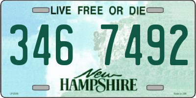 NH license plate 3467492