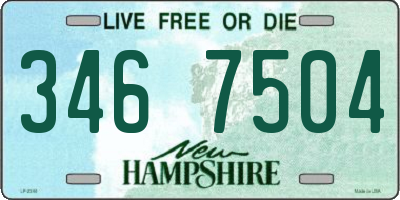 NH license plate 3467504