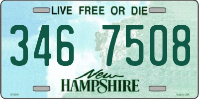NH license plate 3467508