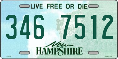 NH license plate 3467512