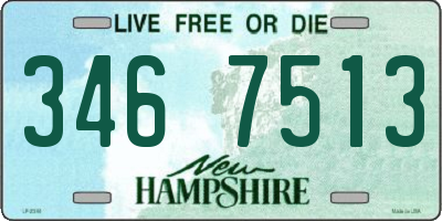 NH license plate 3467513
