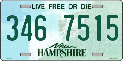 NH license plate 3467515