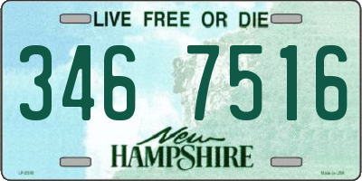 NH license plate 3467516
