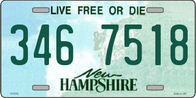 NH license plate 3467518