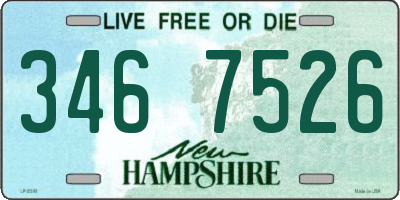 NH license plate 3467526