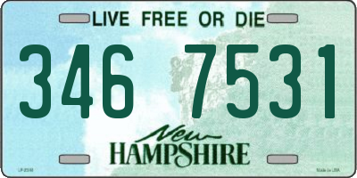 NH license plate 3467531