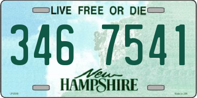 NH license plate 3467541