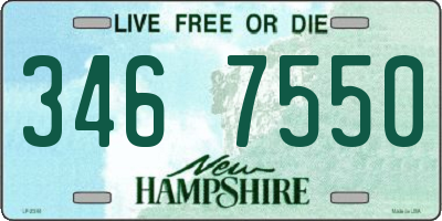 NH license plate 3467550
