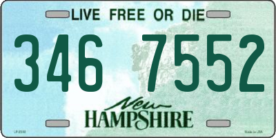 NH license plate 3467552