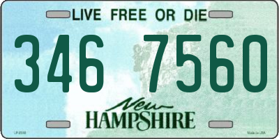 NH license plate 3467560