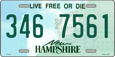 NH license plate 3467561