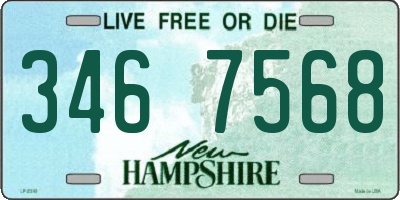 NH license plate 3467568