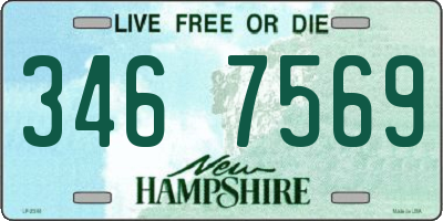 NH license plate 3467569