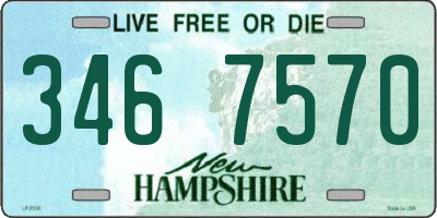NH license plate 3467570