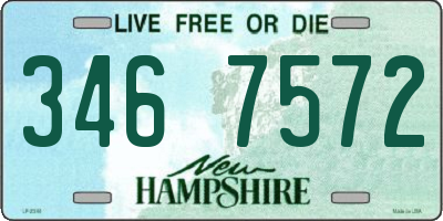 NH license plate 3467572