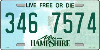 NH license plate 3467574