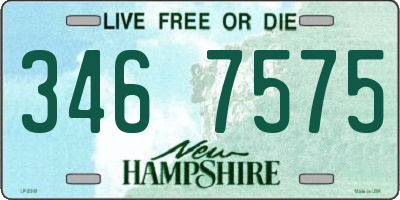 NH license plate 3467575