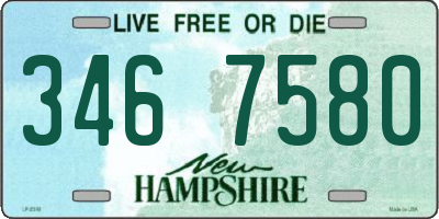 NH license plate 3467580