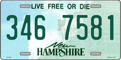 NH license plate 3467581