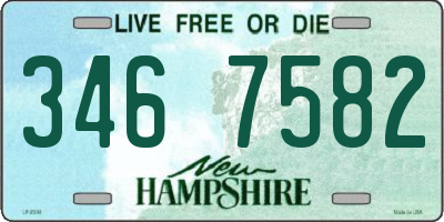 NH license plate 3467582