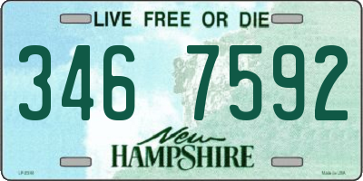 NH license plate 3467592