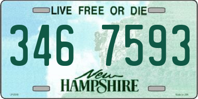 NH license plate 3467593