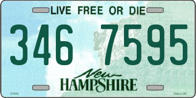 NH license plate 3467595