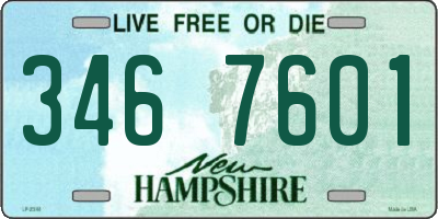 NH license plate 3467601