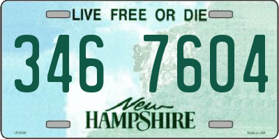NH license plate 3467604