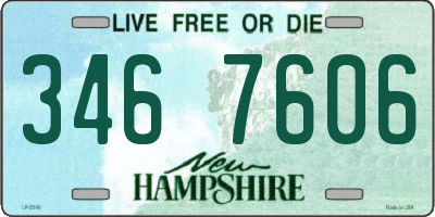 NH license plate 3467606