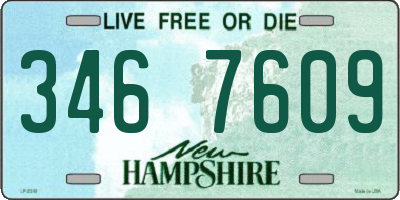 NH license plate 3467609