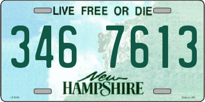 NH license plate 3467613