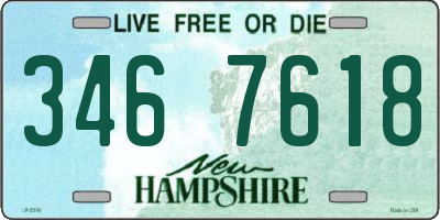 NH license plate 3467618
