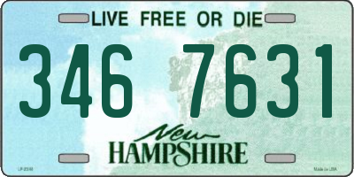 NH license plate 3467631