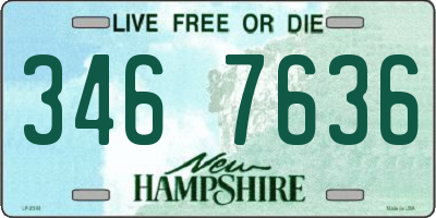 NH license plate 3467636