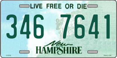 NH license plate 3467641