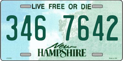 NH license plate 3467642