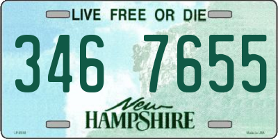 NH license plate 3467655