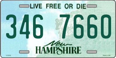 NH license plate 3467660
