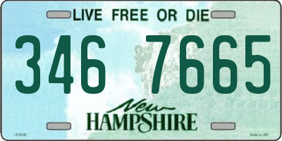 NH license plate 3467665