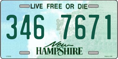 NH license plate 3467671