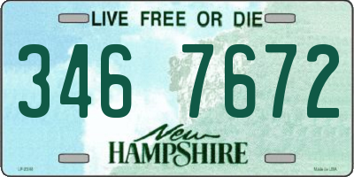 NH license plate 3467672