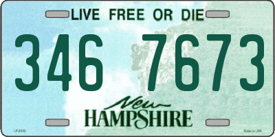 NH license plate 3467673